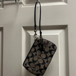 Black coach wristlet